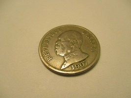 COIN HAITI 1907 COIN 50 REPUBLIQUE D'HAITI LIBERTE RGALITE  #614C - £7.72 GBP