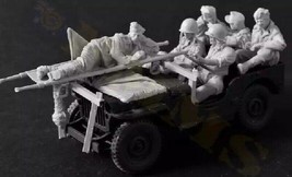 1/35 6pcs/set+accessories Resin Model Kit Soldiers no Car WW2 Unpainted - £38.49 GBP