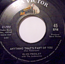Elvis Presley-Good Luck Charm / Anything That&#39;s Part of You-45rpm-1962-EX - £15.81 GBP
