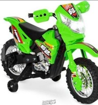 6V Battery-Operated Dirt Bike Lime Green 42.5"Lx20.9"Dx28.7"H 1.86mph Max Speed - £144.27 GBP