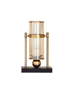 Anyhouz 40cm Retro Glass Iron Vase Gold Tabletop Home Decor Modern Art L... - £162.43 GBP