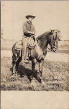 Brazos Texas Attractive Cowboy Chaps Holster Rope Horse Bennett Pic Postcard Y17 - £31.34 GBP