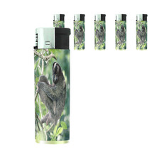 Cute Sloth Images D1 Lighters Set of 5 Electronic Refillable Butane  - £12.62 GBP