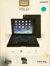 ZAGG Folio Backlit Tablet Bluetooth Keyboard Case BLACK for iPad Air ZaggKeys  - £19.40 GBP