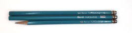 Lot of 3 Vintage BEROL Turquoise Pencils F, H, 4B - £7.08 GBP