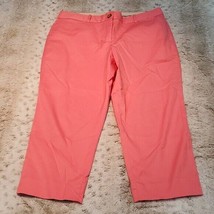 Talbots Petites Pink Mid Rise Perfect Crop Pants Size 10P Waist 32 Insea... - $33.25