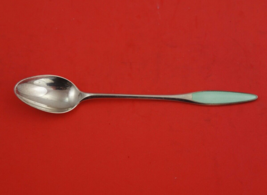 Pattern Unknown By Frigast Sterling Silver Iced Tea Spoon green enamel 7 1/8&quot; - £68.81 GBP