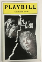 Mrs. Klein Playbill UTA HAGEN LAILA ROBBINS Amy Wright 1995 - $13.81