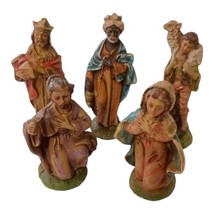 5 Vintage Italy Nativity Figures Shepherd Wiseman Mary Joseph Compositio... - £21.79 GBP