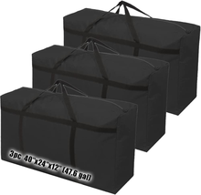 Rowland Harbor 3Pcs Extra Large 47.6 Gal Heavy Duty Storage Bags with Strong Han - £33.46 GBP