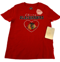 NHL Chicago Blackhawks Girls Short Sleeve Cotton T-Shirt Tee Red, Small ... - $8.93