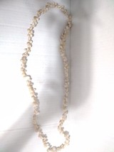 Vintage Tiny Shell Necklace Handmade Beach Tropic Vacation 34 inch - £7.47 GBP