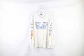 Vtg 90s Tommy Hilfiger Mens Large Distressed Spell Out Long Sleeve T-Shirt USA - £62.18 GBP
