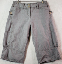 Anthropology Cropped Pants Womens Size 8 Gray Plaid Flat Front Medium Wa... - $15.04