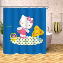 Hello Kitty Waterproof Shower Curtain Set Bathroom Decor Curtain W/Hooks Gift70&quot; - £13.16 GBP+