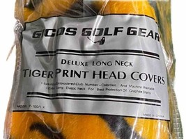 Gicos Golf Gear Deluxe Long Neck Tiger Print Golf Head Cover Sealed In Wrapper - £9.24 GBP