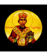 Rusa Pintada a Mano Broches De Religiosa Santos _ Broche _ 01 , St. Nich... - $222.95 MXN