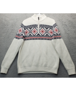 IZOD Sweater Mens M Multi Aztec Detail Panel Raglan Sleeve Mock Neck 1/4... - $46.98 CAD