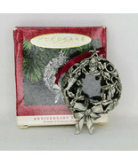 20th Anniversary Pewter Wreath Hallmark Keepsake Ornament 1993 - £5.43 GBP