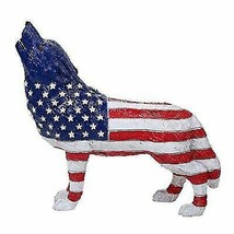 The Wolf Spirit Collection American Patriotic Spirit Wolf Collectible Figurine H - £21.57 GBP
