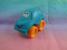 Tonka Hasbro 2008 Chuck &amp; Friends Car Aqua Blue Hard Plastic Orange Wheels - £1.19 GBP