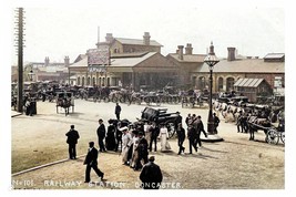 ptc1352 - Yorks.- Carriages await fares at Doncaster Railway Station - p... - $2.80