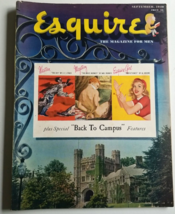 September 1949  Esquire  Al Moore Centerfold Ernest Hemingway Sugar Ray ... - $29.65
