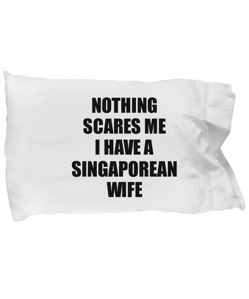 EzGift Singaporean Wife Pillowcase Funny Valentine Gift for Husband My Hubby Him