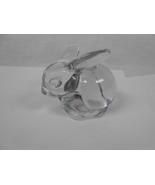 Vintage Biedermann Clear Glass Rabbit Bunny Petite Taper Candle Holder T... - $5.90