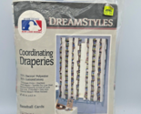 Vtg Dreamstyle Baseball Cards MLB Branded Drapes Curtains 48x63&quot; NOS USA - £38.55 GBP