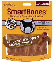 SmartBones Stuffed Twistz: Pork Dog Treats with Chicken and Vegetable Wrap - £25.62 GBP+