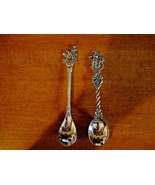 SOUVENIR SPOONS  CARIBBEAN & ST. THOMAS  LOT OF 2  SILVER PLATED - £6.05 GBP