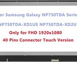 15.6&quot; Replacement For Samsung Galaxy Np750Tda Series Np750Tda-Xd1Us Np75... - $201.99
