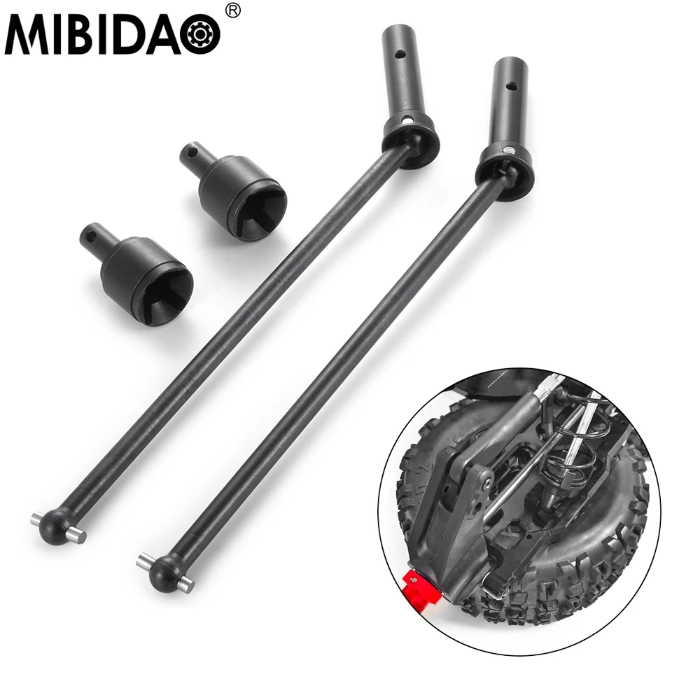 Mibidao Metal Steel Front Cvd Drive Shaft Dog Bone With Sleeves For 1/5 Kraton - £36.91 GBP