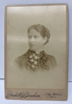 Vintage Portrait Woman by Randell &amp; Burnham in Ann Arbor, Michigan Cabinet Card - £10.62 GBP
