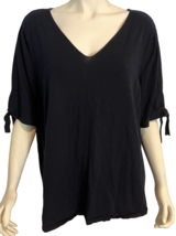 Talbots Women&#39;s Cotton Blend Sweater Short Sleeve Black 3X - $18.99