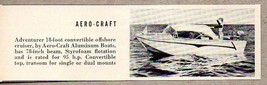 1960 Magazine Photo Aero-Craft 18&#39; Adventurer Offshore Cruiser Boats - £6.59 GBP