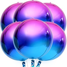 , Purple Galaxy Balloons - 22 Inch, Pack Of 6 | Iridescent Balloons, Galaxy Part - £15.97 GBP