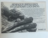 1984 Remington Lock Back Knives Print Ad  Advertisement Vintage PA4 - £4.73 GBP