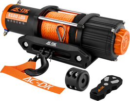 AC-DK 5500 Lb ATV/UTV Winch Synthetic Rope Kits, 12V Winch with Wireless... - $7,350.48 MXN
