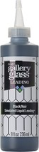 FolkArt Gallery Glass Liquid Lead 8oz-Black - £15.08 GBP