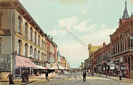 Champaign Illinois ~ Principal Street Looking East-Storefronts ~1908 Photogra... - £8.74 GBP