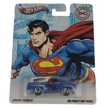 Hot Wheels Pop Culture DC Comics Superman &#39;56 Ford F-100 Panel Real Ride... - $13.09