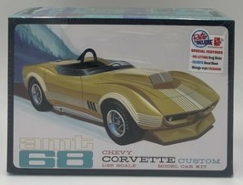 AMT 1968 Chevy Corvette Custom 1/25 Scale Model Car Kit New &amp; Sealed - $22.00