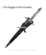 Black Leather Sword Frog Belt Hook Dagger Main Gauche Holder - $273.52 MXN