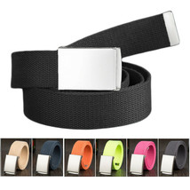 Big and Tall Mens Belt Breathable Canvas Webbing Adjustable Strap Extra Long - £10.21 GBP