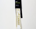 Nike Metallic Headband White &amp; Gold Unisex One Size NEW - $14.20