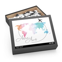 Personalised/Non-Personalised Puzzle, Travelling, Adventure Awaits, awd-329, (12 - £19.51 GBP+