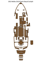 2021 Malibu 23 LSV Swim Platform Cockpit Pad Boat EVA Foam Teak Deck Flo... - £864.50 GBP