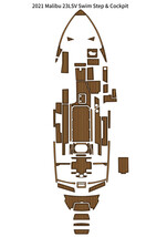 2021 Malibu 23 LSV Swim Platform Cockpit Pad Boat EVA Foam Teak Deck Flo... - £880.62 GBP